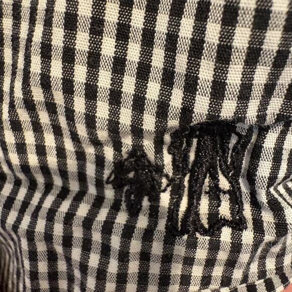 J Peterman Shirt Mens Large Check Black GIngham Button Up Long Sleeve Portugal - Picture 5 of 10